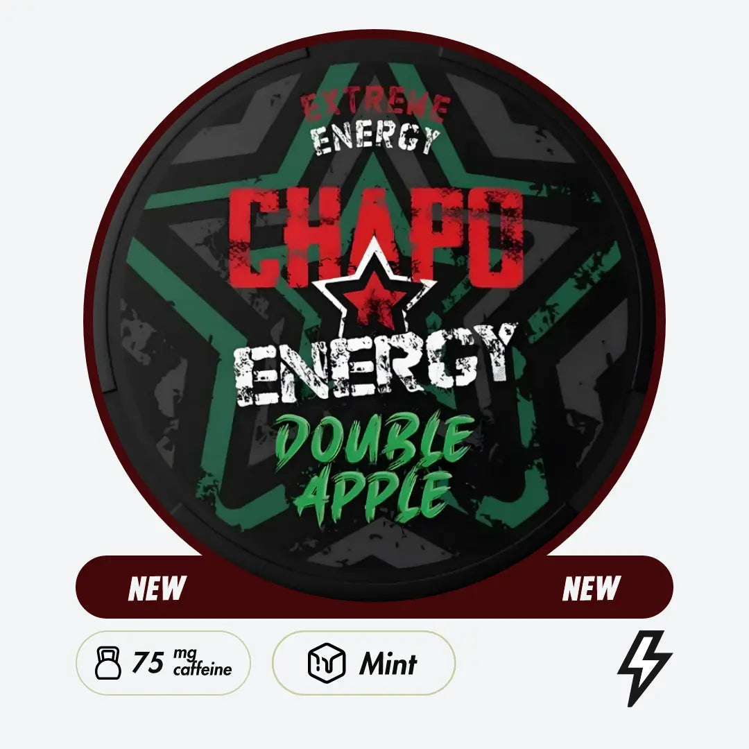 Chapo White Double Apple Caffeine Pouches - Pouchdaddy
