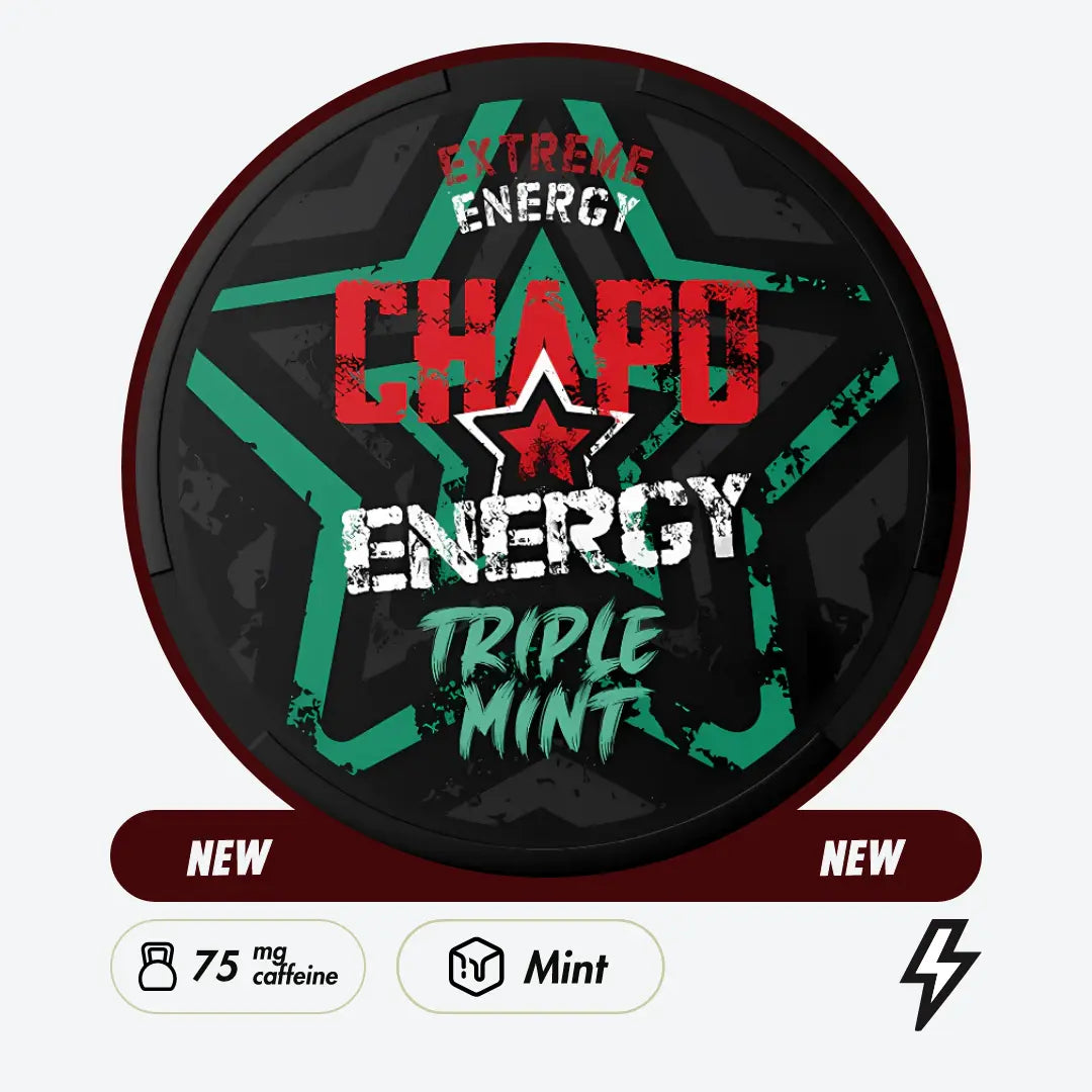 Chapo White Triple Mint Caffeine Pouches - Pouchdaddy