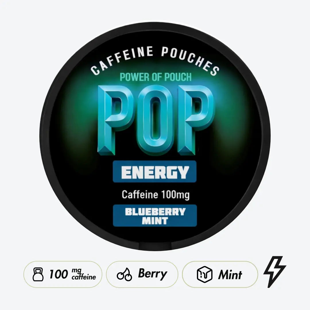 POP Blueberry Mint Caffeine Pouches - Pouchdaddy