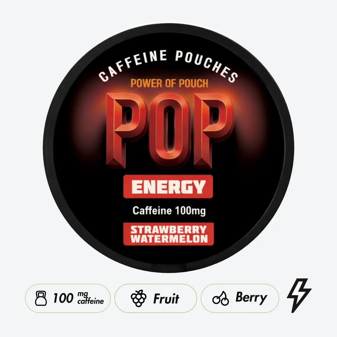 POP Strawberry Watermelon Caffeine Pouches - Pouchdaddy