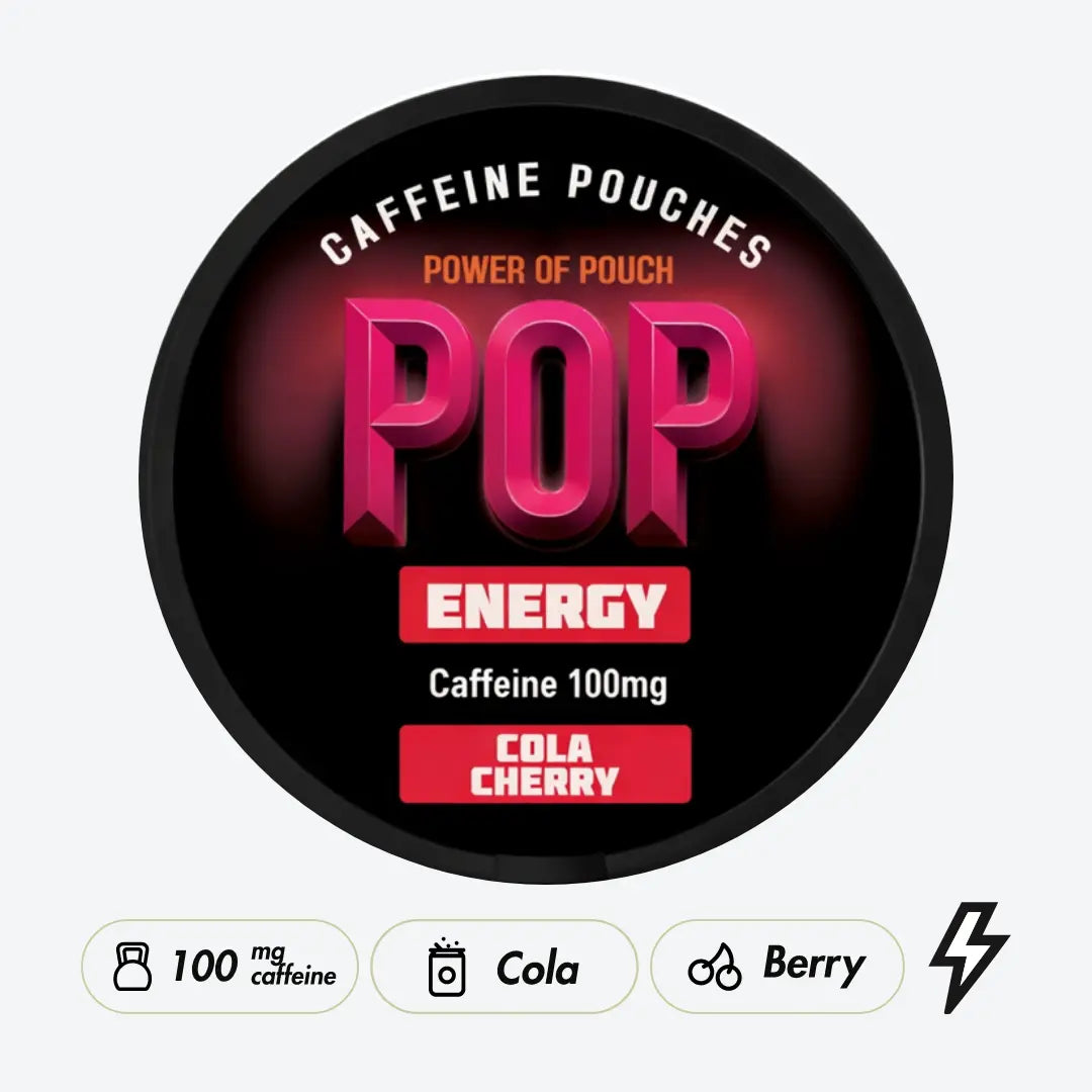 POP Cola Cherry Caffeine Pouches - Pouchdaddy