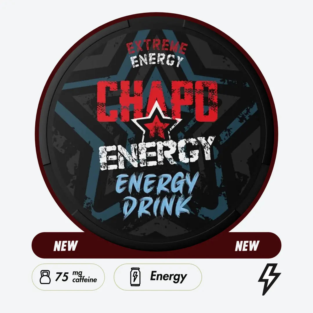 Chapo White Energy Drink Caffeine Pouches - Pouchdaddy