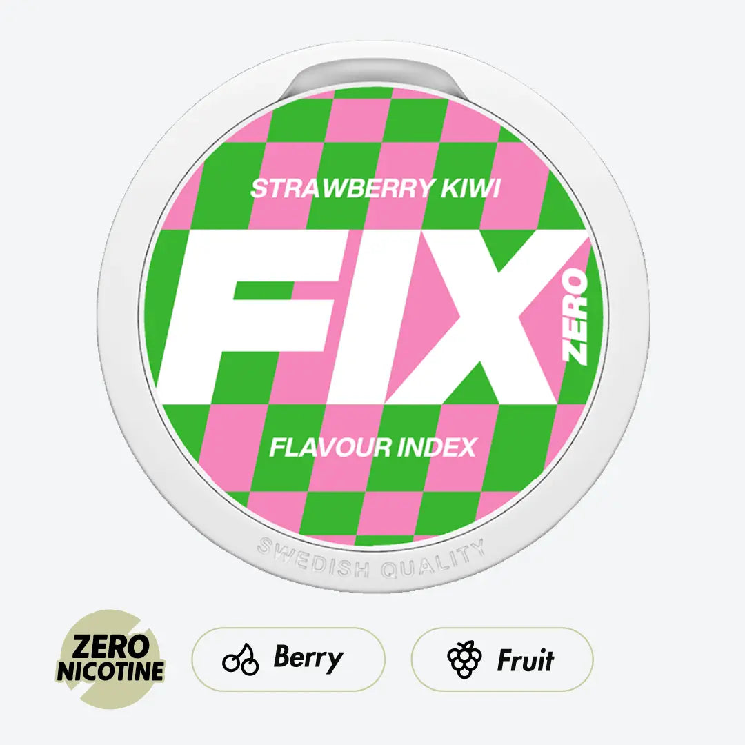 FIX Strawberry Kiwi Zero Nicotine - Pouchdaddy