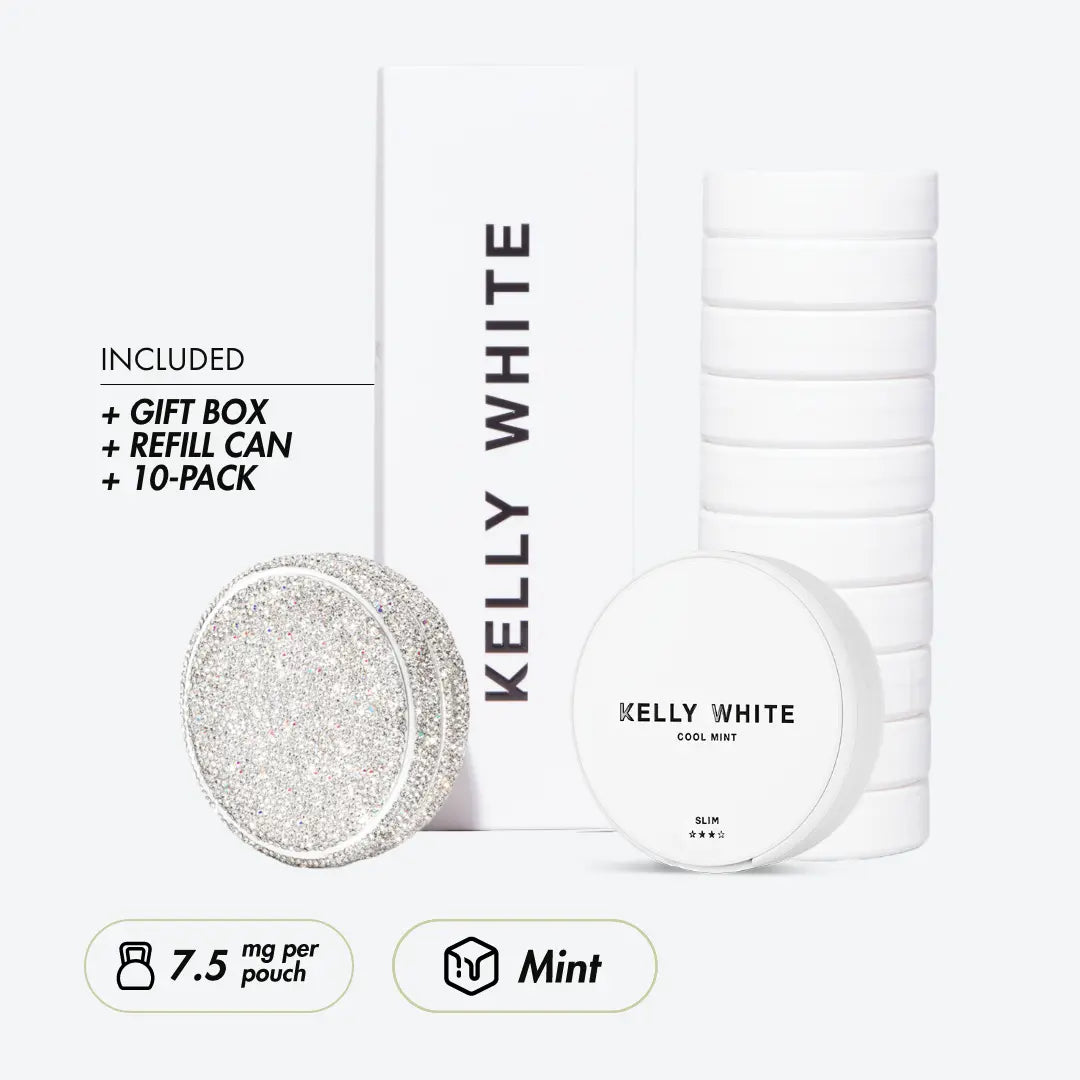 Kelly White Cool Mint Champagne Box + Sparkling Kelly - Pouchdaddy