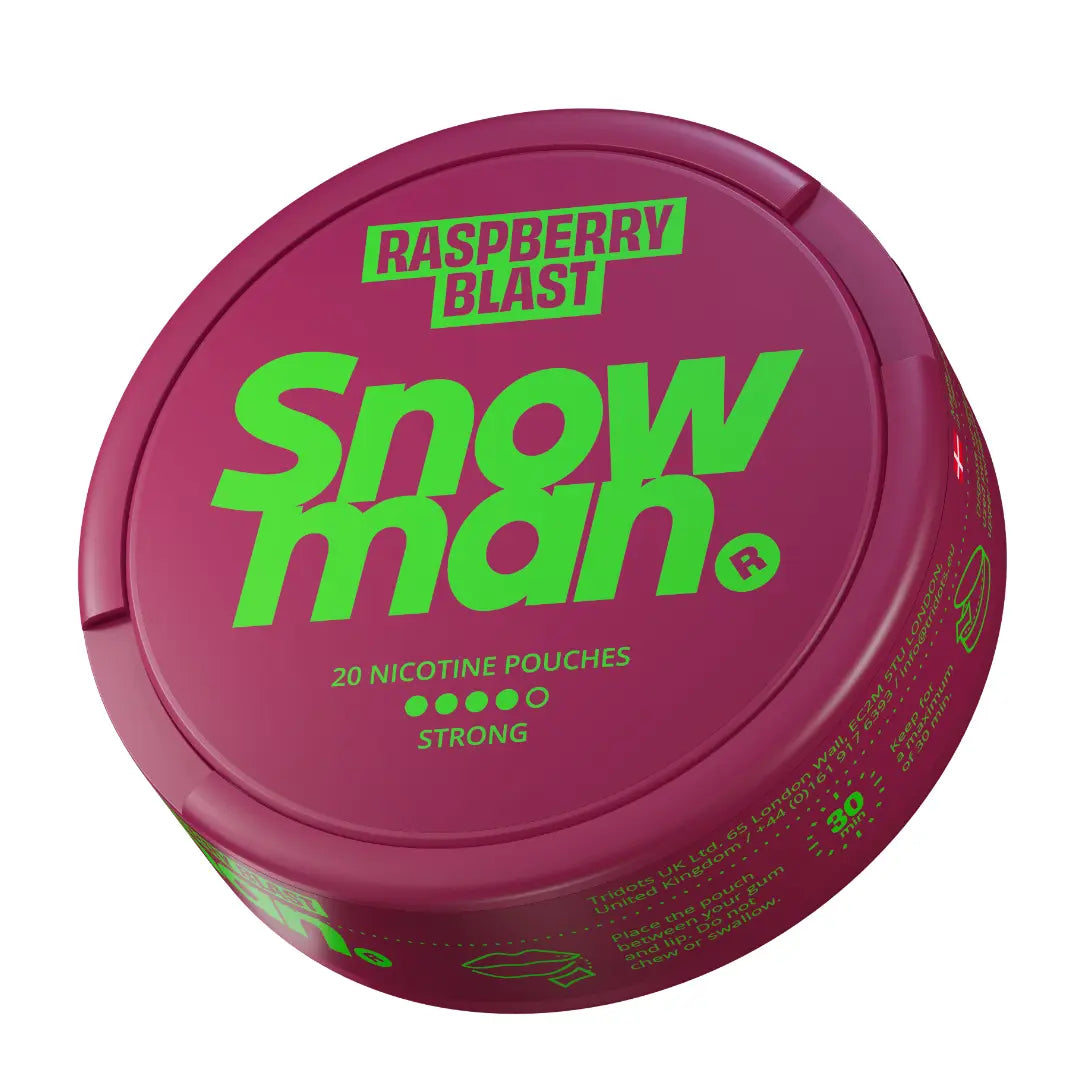 Snowman Raspberry Blast 12mg - Pouchdaddy