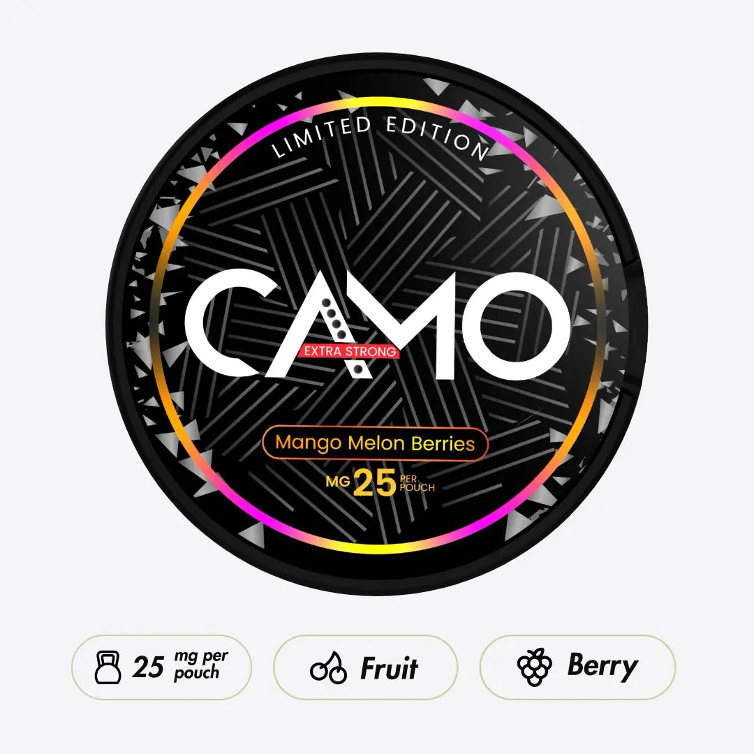 CAMO Mango Melon Berries Extra Strong - Pouchdaddy