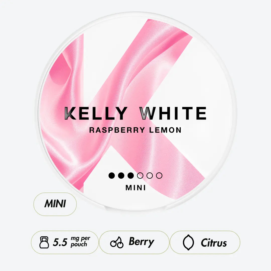 Kelly White Raspberry Lemon Mini - Pouchdaddy